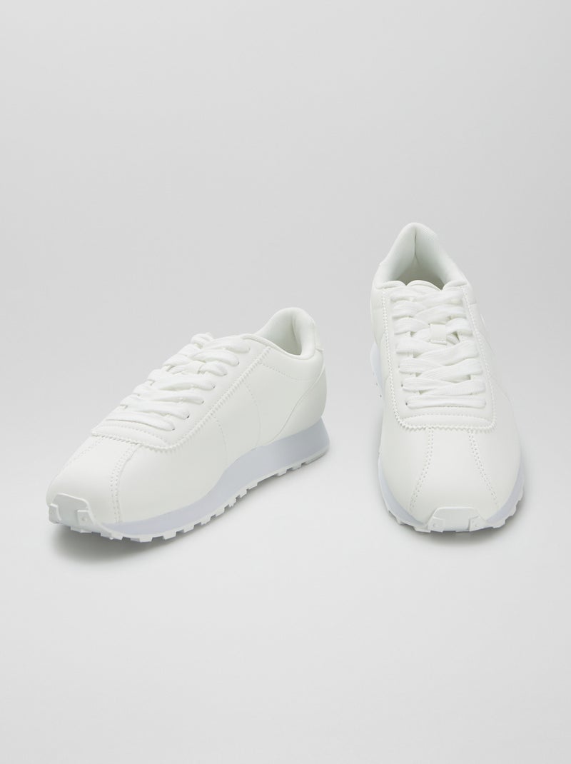 Zapatillas bajas estilo retro BLANCO - Kiabi