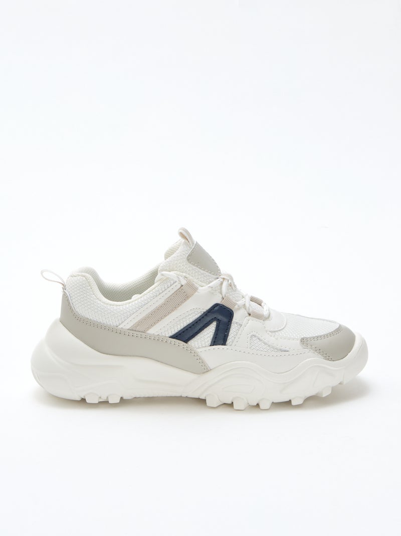 Zapatillas bajas estilo running Gris - Kiabi