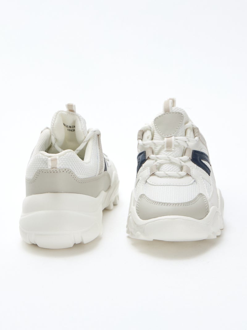 Zapatillas bajas estilo running Gris - Kiabi