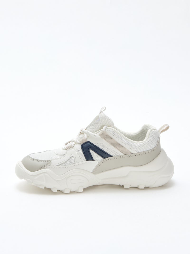 Zapatillas bajas estilo running Gris - Kiabi