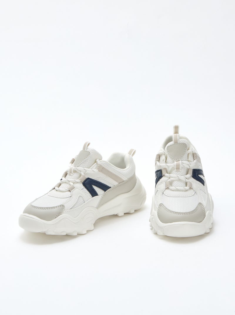 Zapatillas bajas estilo running Gris - Kiabi