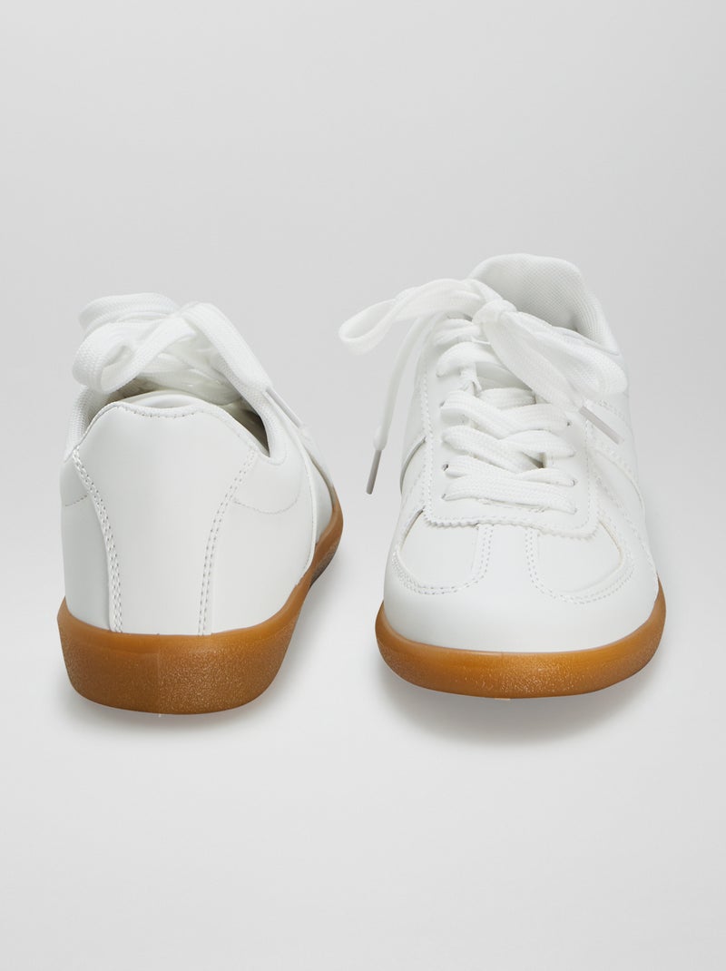 Zapatillas bajas lisas BLANCO - Kiabi