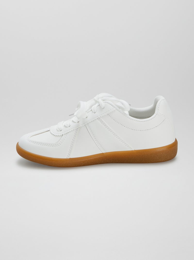 Zapatillas bajas lisas BLANCO - Kiabi