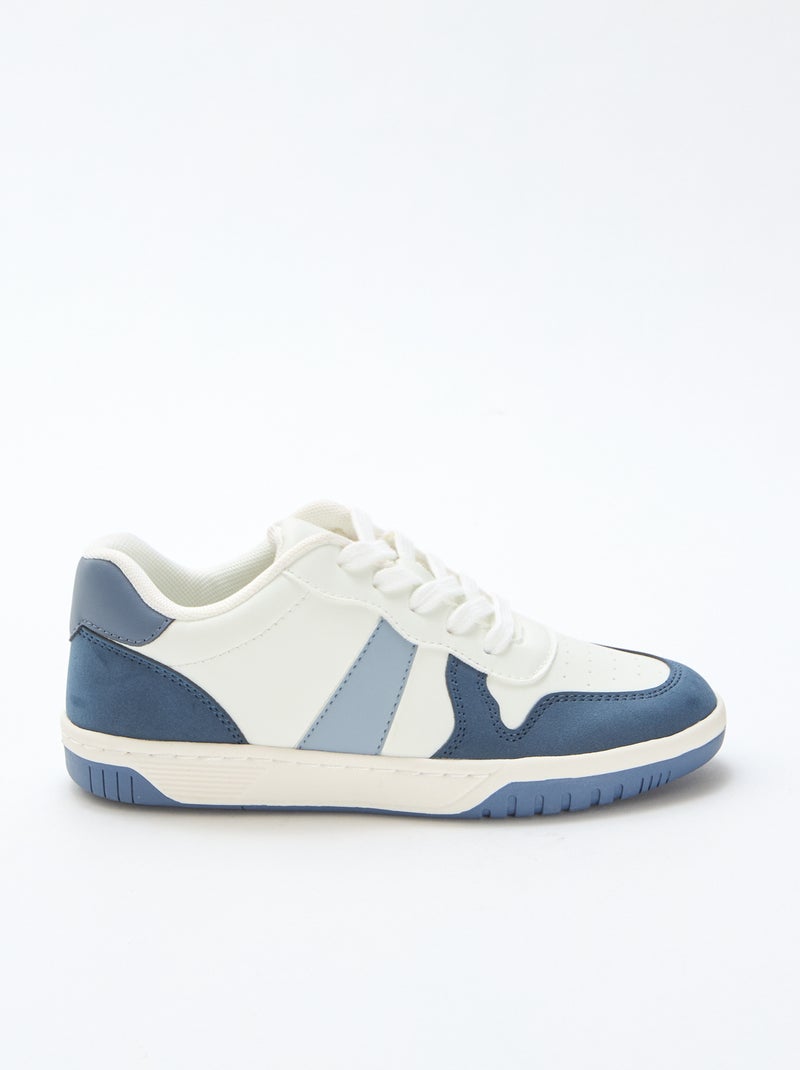Zapatillas bajas reforzadas tricolor Azul - Kiabi