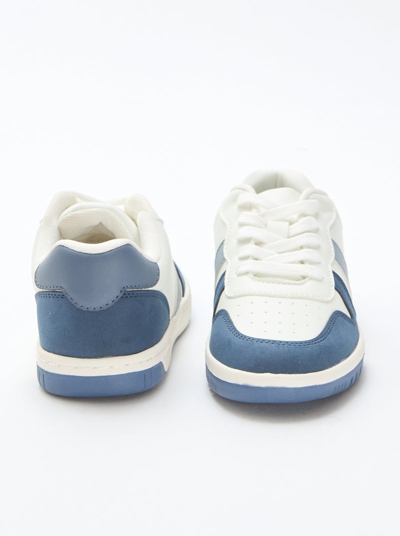 Zapatillas bajas reforzadas tricolor Azul - Kiabi