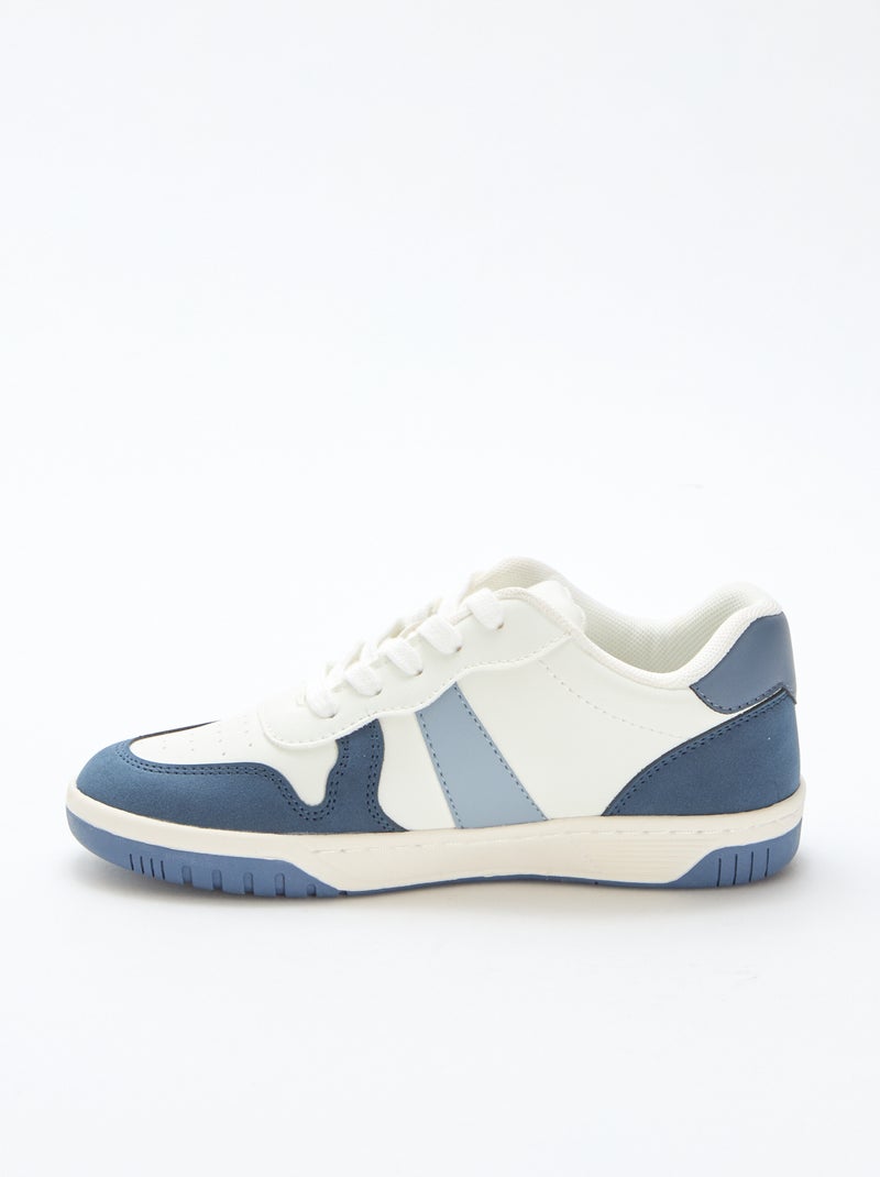 Zapatillas bajas reforzadas tricolor Azul - Kiabi