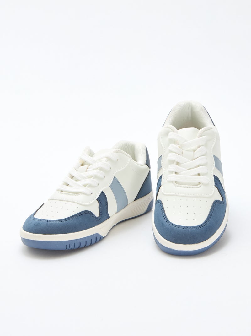 Zapatillas bajas reforzadas tricolor Azul - Kiabi