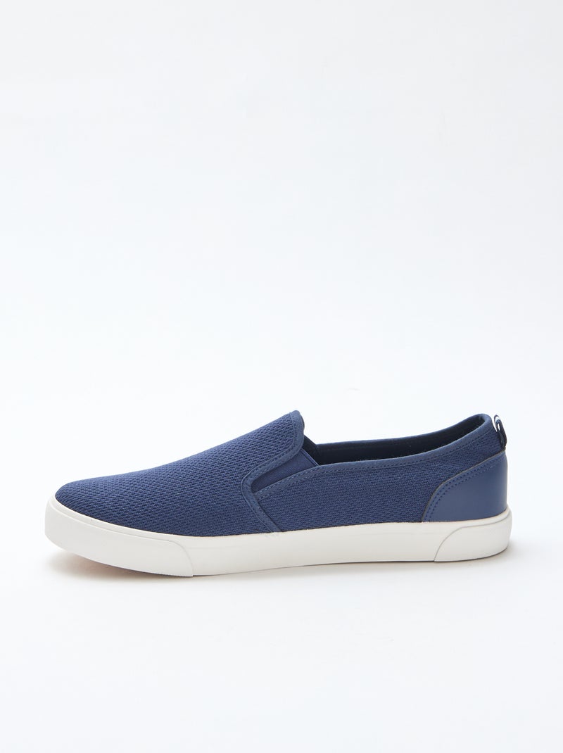 Zapatillas bajas sin cordones de malla Azul - Kiabi
