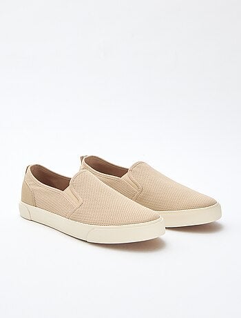 Zapatillas bajas sin cordones de malla