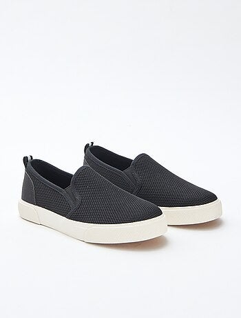 Zapatillas bajas slip-on de malla lisa
