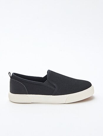 Zapatillas bajas slip-on de malla lisa