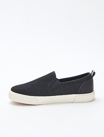 Zapatillas bajas slip-on de malla lisa