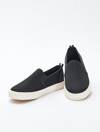 Zapatillas bajas slip-on de malla lisa