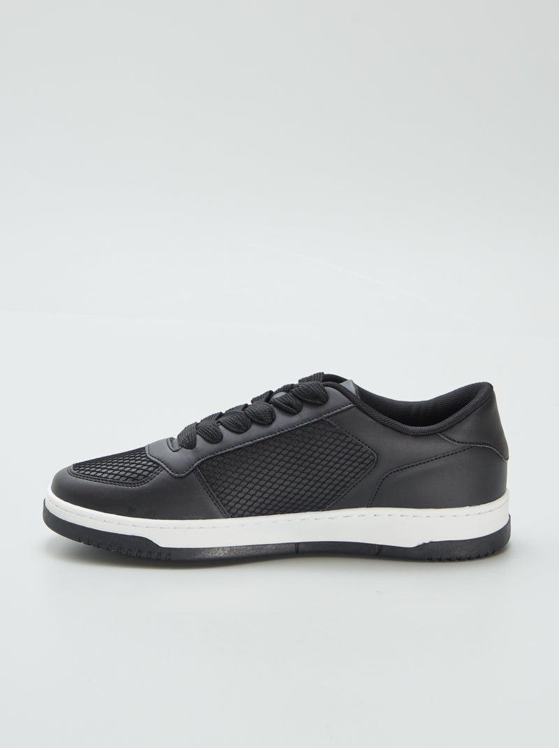 Zapatillas bajas sintéticas NEGRO - Kiabi