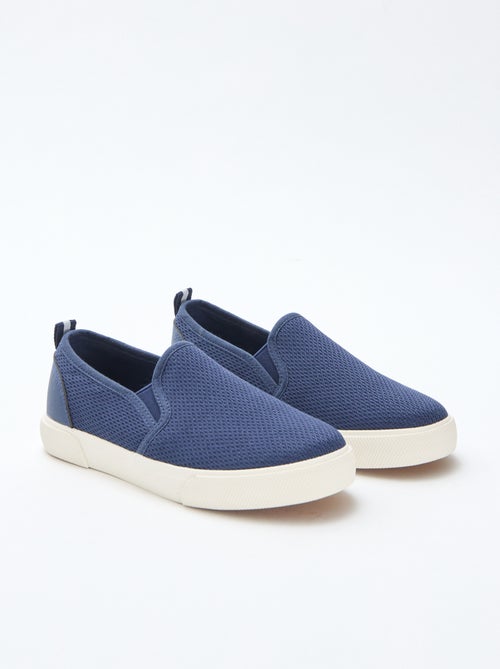 Zapatillas bajas slip-on de malla lisa - Kiabi