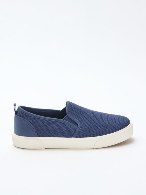 Zapatillas bajas slip-on de malla lisa - Kiabi