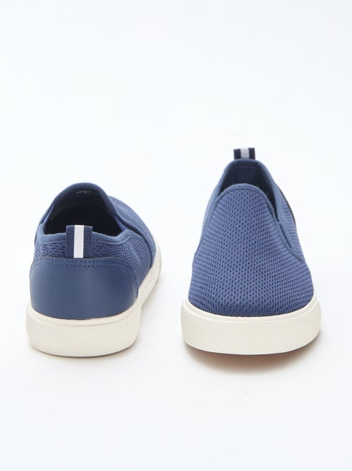 Zapatillas bajas slip-on de malla lisa - Kiabi