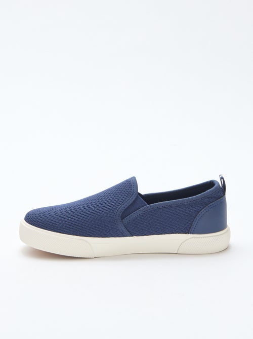 Zapatillas bajas slip-on de malla lisa - Kiabi