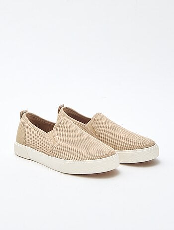 Zapatillas bajas slip-on de malla lisa