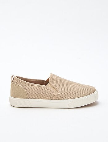 Zapatillas bajas slip-on de malla lisa
