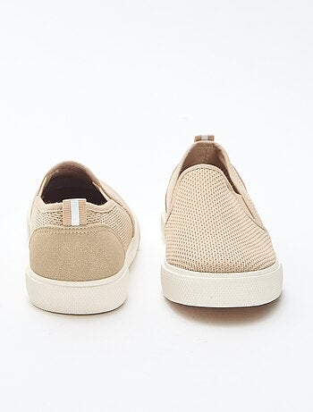 Zapatillas bajas slip-on de malla lisa