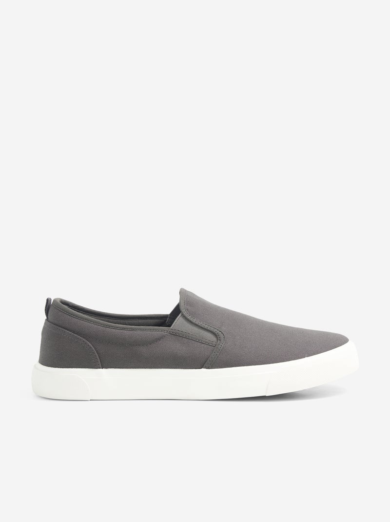 Zapatillas bajas slip-on Gris - Kiabi