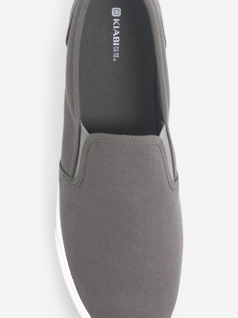Zapatillas bajas slip-on Gris - Kiabi