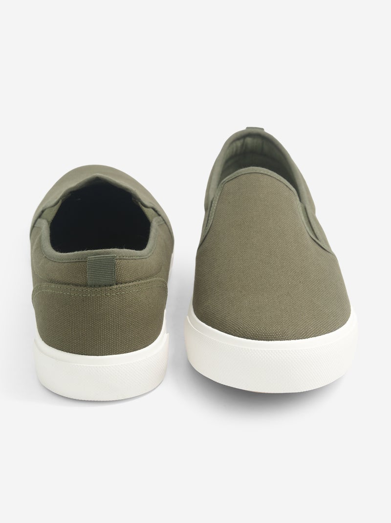 Zapatillas bajas slip-on Kaki - Kiabi
