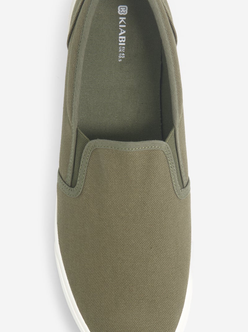 Zapatillas bajas slip-on Kaki - Kiabi
