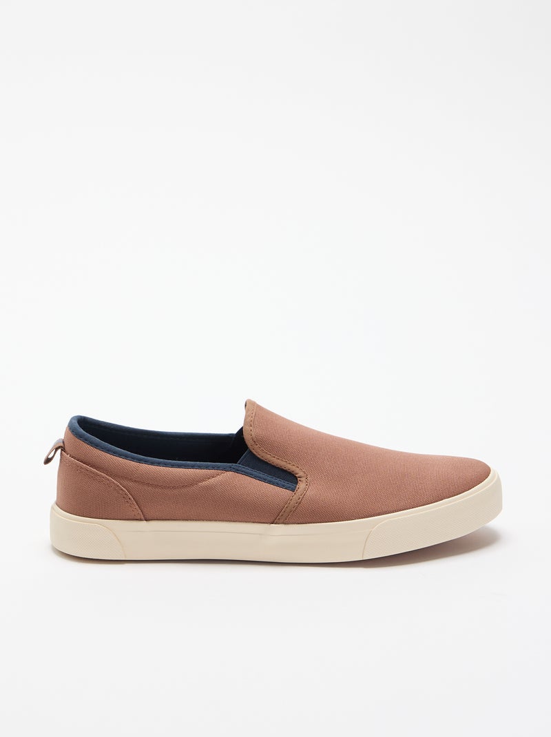 Zapatillas bajas slip-on Marron - Kiabi