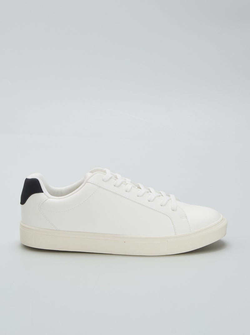 Zapatillas bajas texturizadas blanco - Kiabi