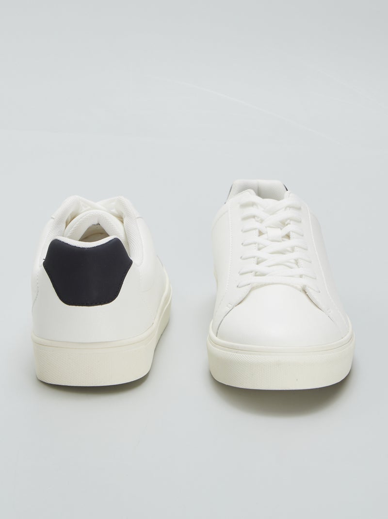 Zapatillas bajas texturizadas blanco - Kiabi