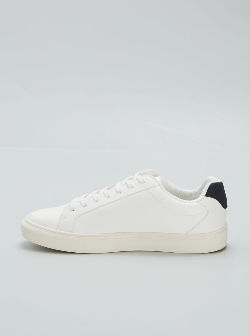 Zapatillas bajas texturizadas blanco - Kiabi