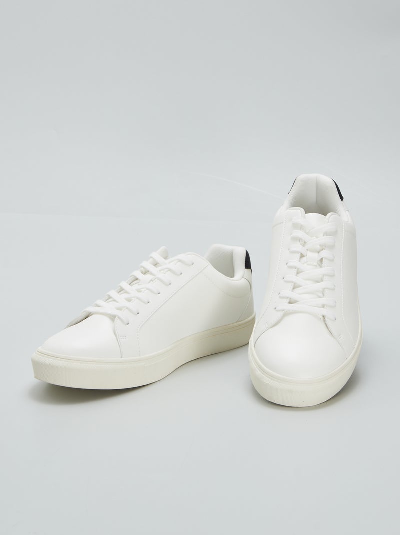 Zapatillas bajas texturizadas blanco - Kiabi