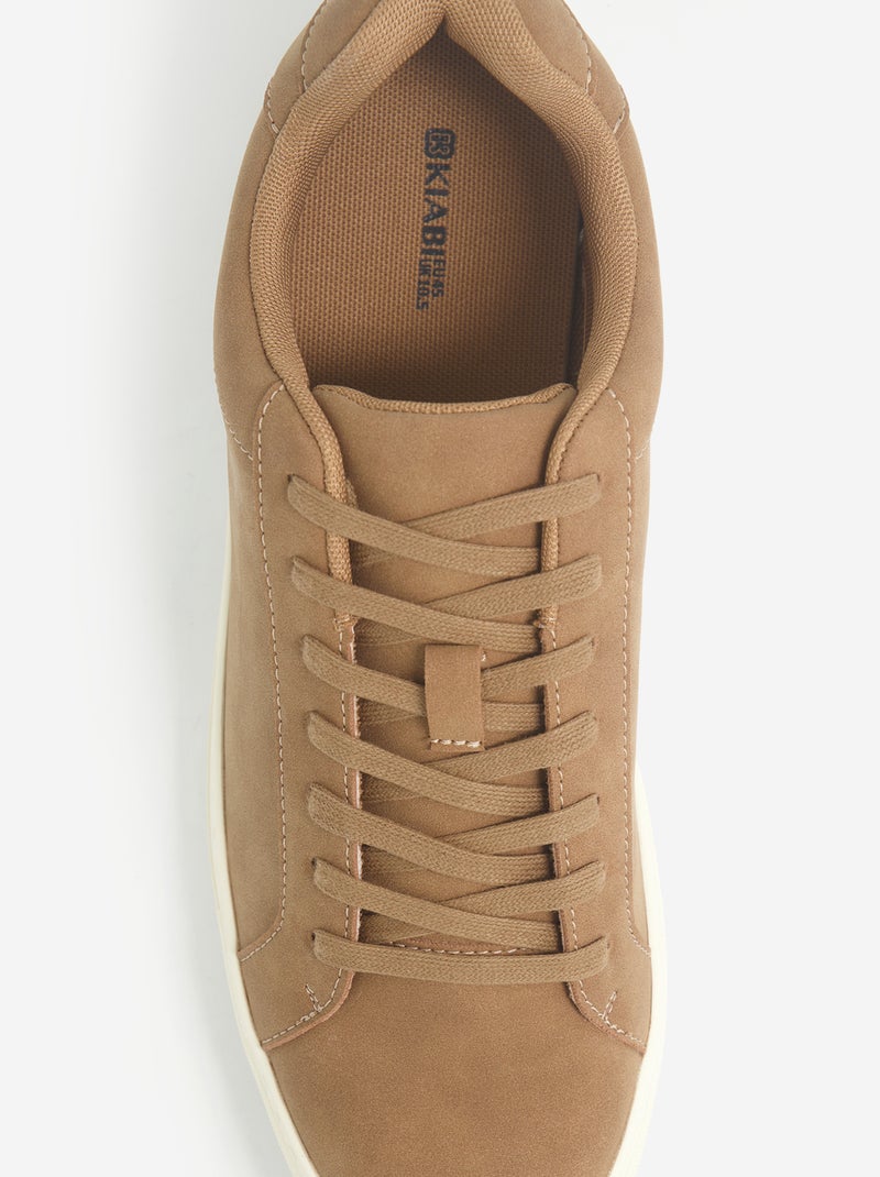 Zapatillas bajas texturizadas Camel - Kiabi