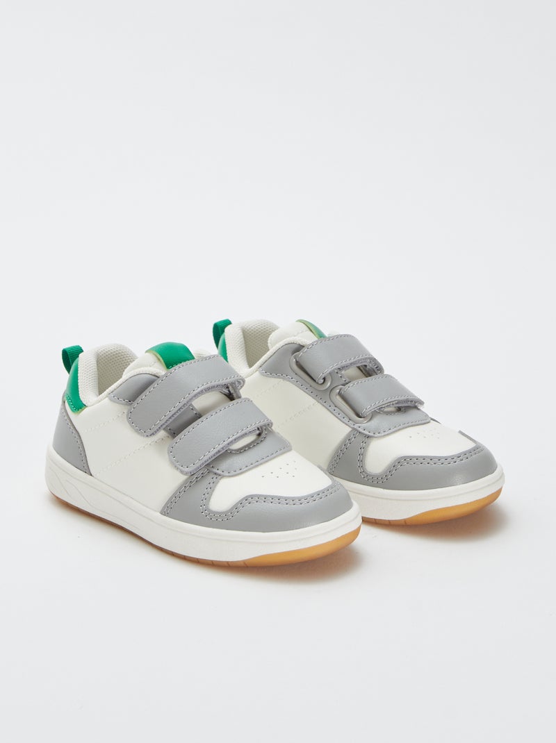 Zapatillas bajas tricolores Verde - Kiabi