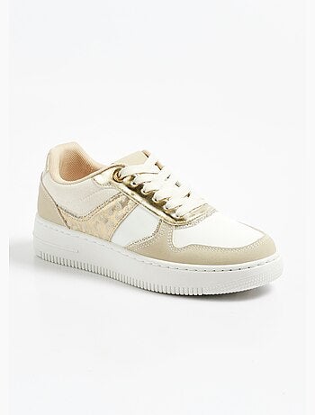 Zapatillas bicolor con detalles metalizados - AFIBEL