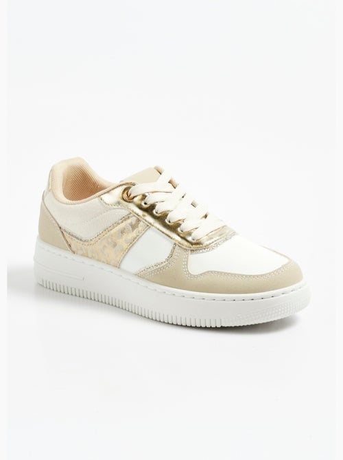 Zapatillas bicolor con detalles metalizados - AFIBEL - Kiabi