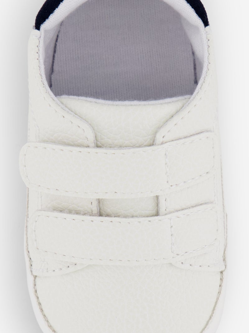 Zapatillas bicolor con velcro Blanco - Kiabi