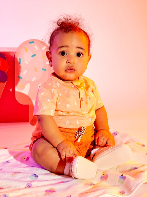 Zapatillas bicolor con velcro - Kiabi