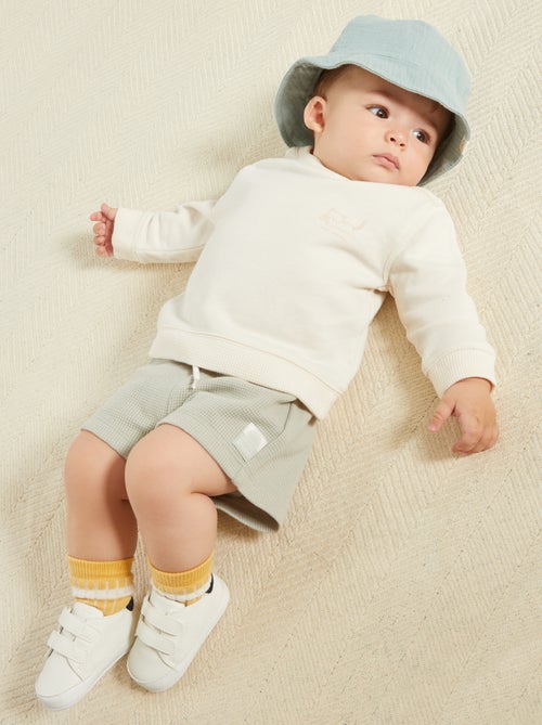 Zapatillas bicolor con velcro - Kiabi