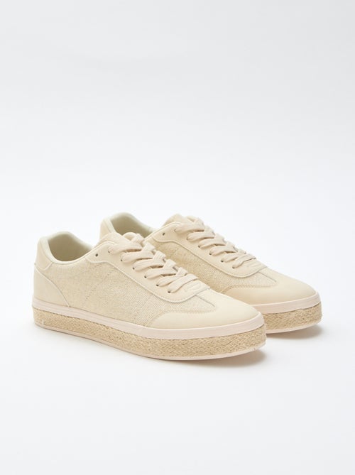 Zapatillas bimaterial con suela de esparto - Kiabi