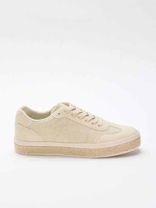 Zapatillas bimaterial con suela de esparto - Kiabi