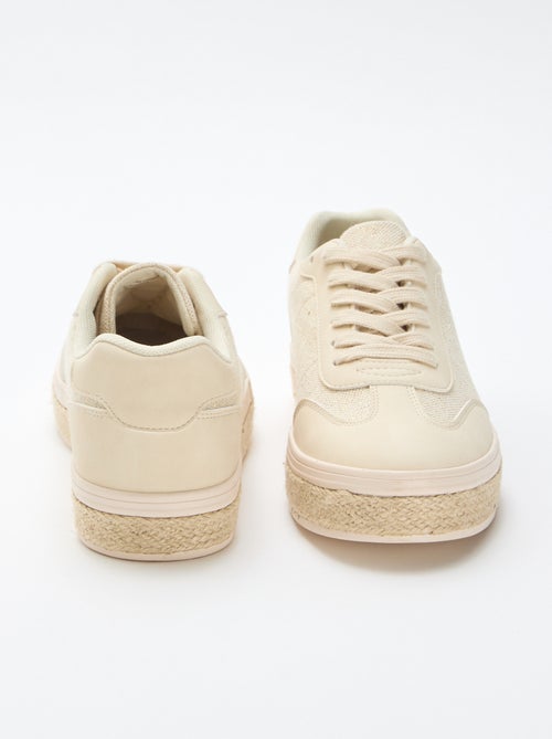 Zapatillas bimaterial con suela de esparto - Kiabi