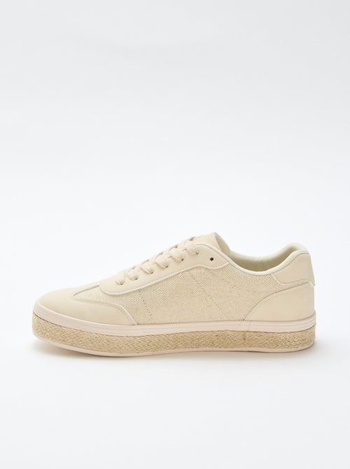 Zapatillas bimaterial con suela de esparto - Kiabi