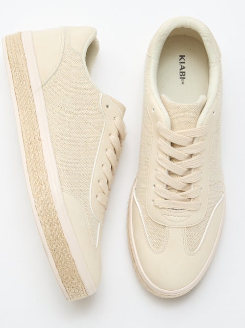 Zapatillas bimaterial con suela de esparto - Kiabi