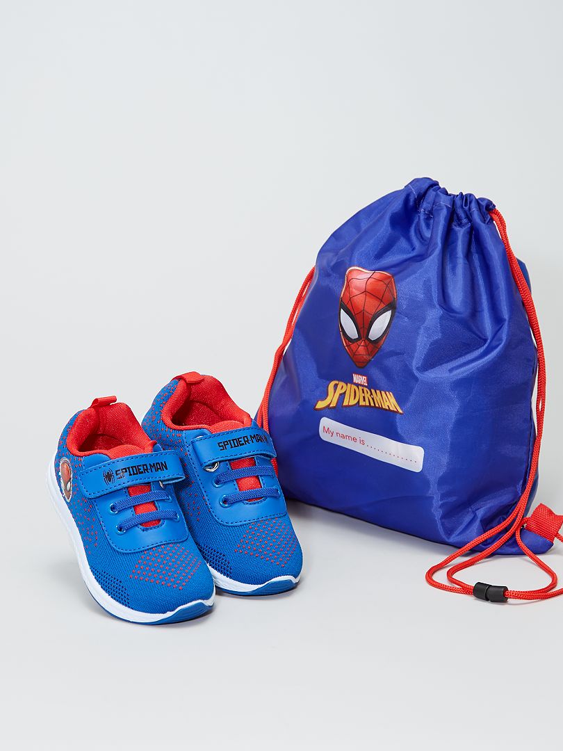 Zapatillas + bolsa 'Spider-Man' azul - Kiabi