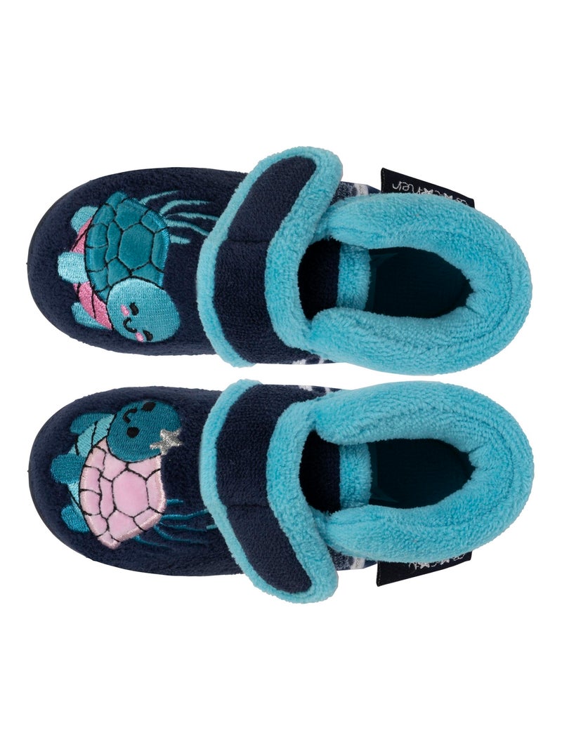 Zapatillas botines con cierre de Velcros, buena sujeción bebé niña Isotoner Azul marino - Kiabi