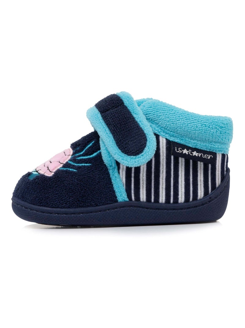 Zapatillas botines con cierre de Velcros, buena sujeción bebé niña Isotoner Azul marino - Kiabi