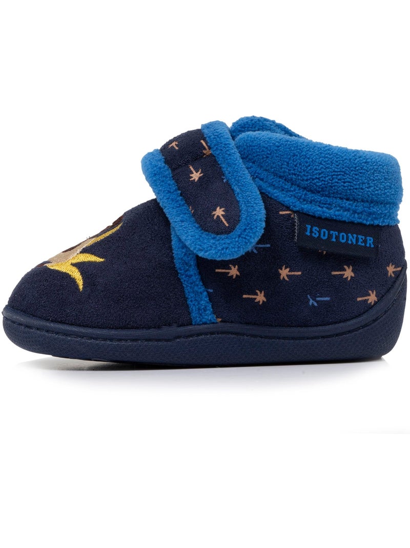 Zapatillas botines con cierre de velcros, buena sujeción bebé niño isotoner Azul marino - Kiabi